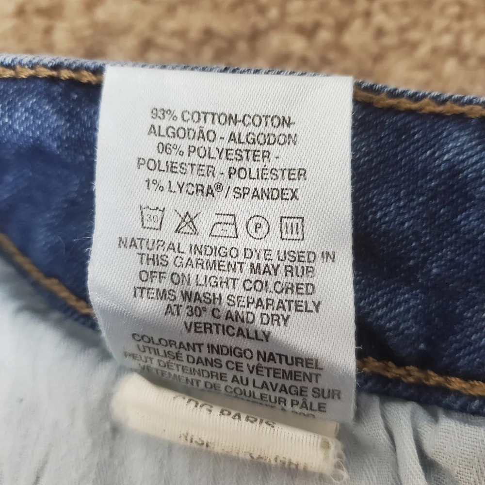 Warp + Weft CDG Paris High Rise Straight Jeans Size 6/28 - Picture 9 of 13